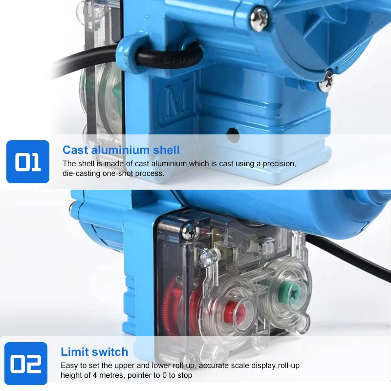 ミニ電動フィルムローラー 24V 150W フィルム巻き機 耐久性のある温室ロールアップモーター 電動温室フィルム巻き機