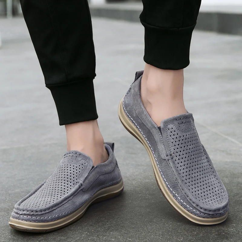 Golden Sapling Party Loafers Genuine Leather Men's Casual Shoes Breathable Summer Flats Leisure Business Shoe Moccasins for Men