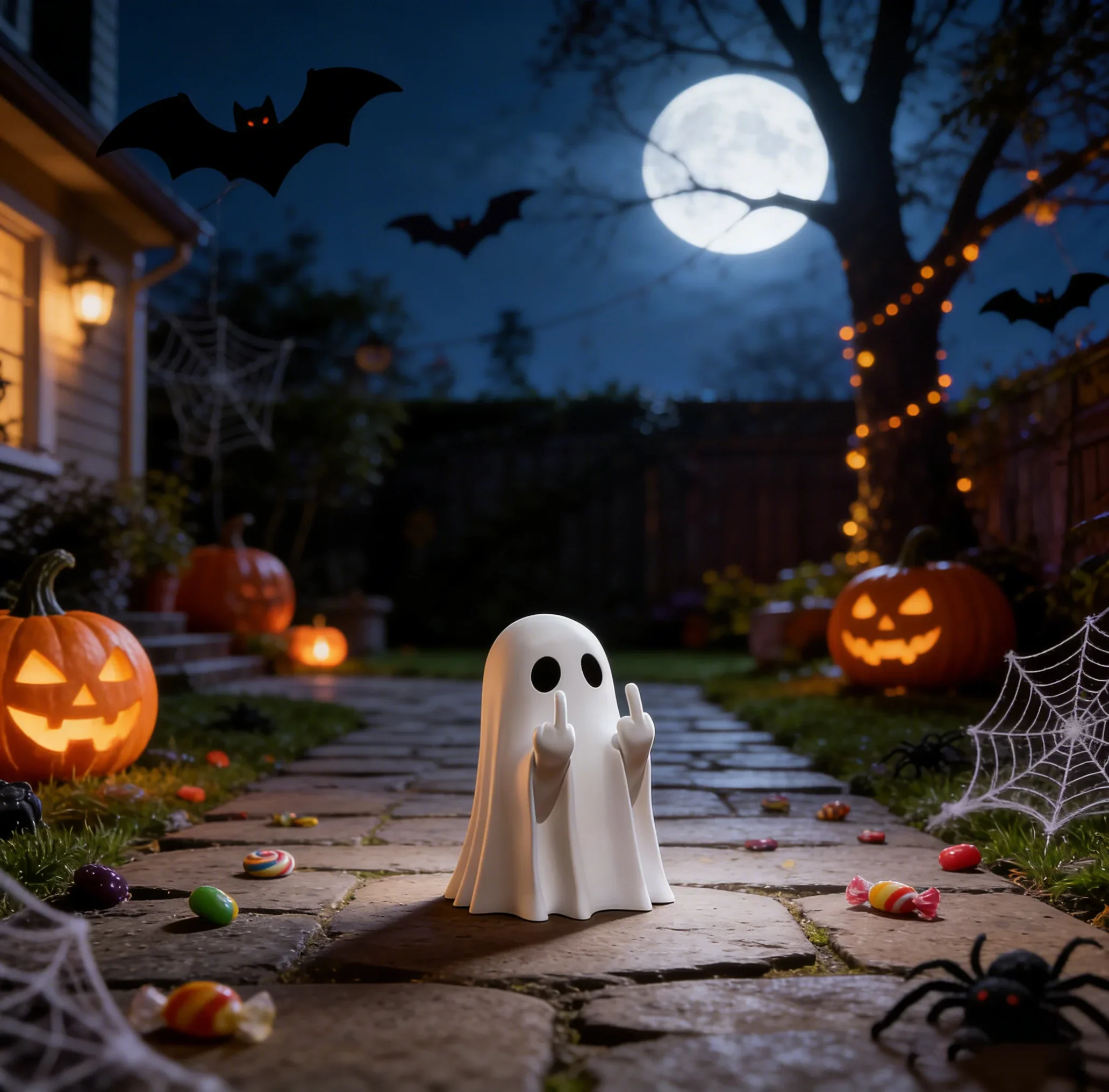 a-Ghost Statues for Middle Fingers, Terrifying Ghost Statues for Ghosts, Halloween Home Decorations, Coffee Table Centerpiece
