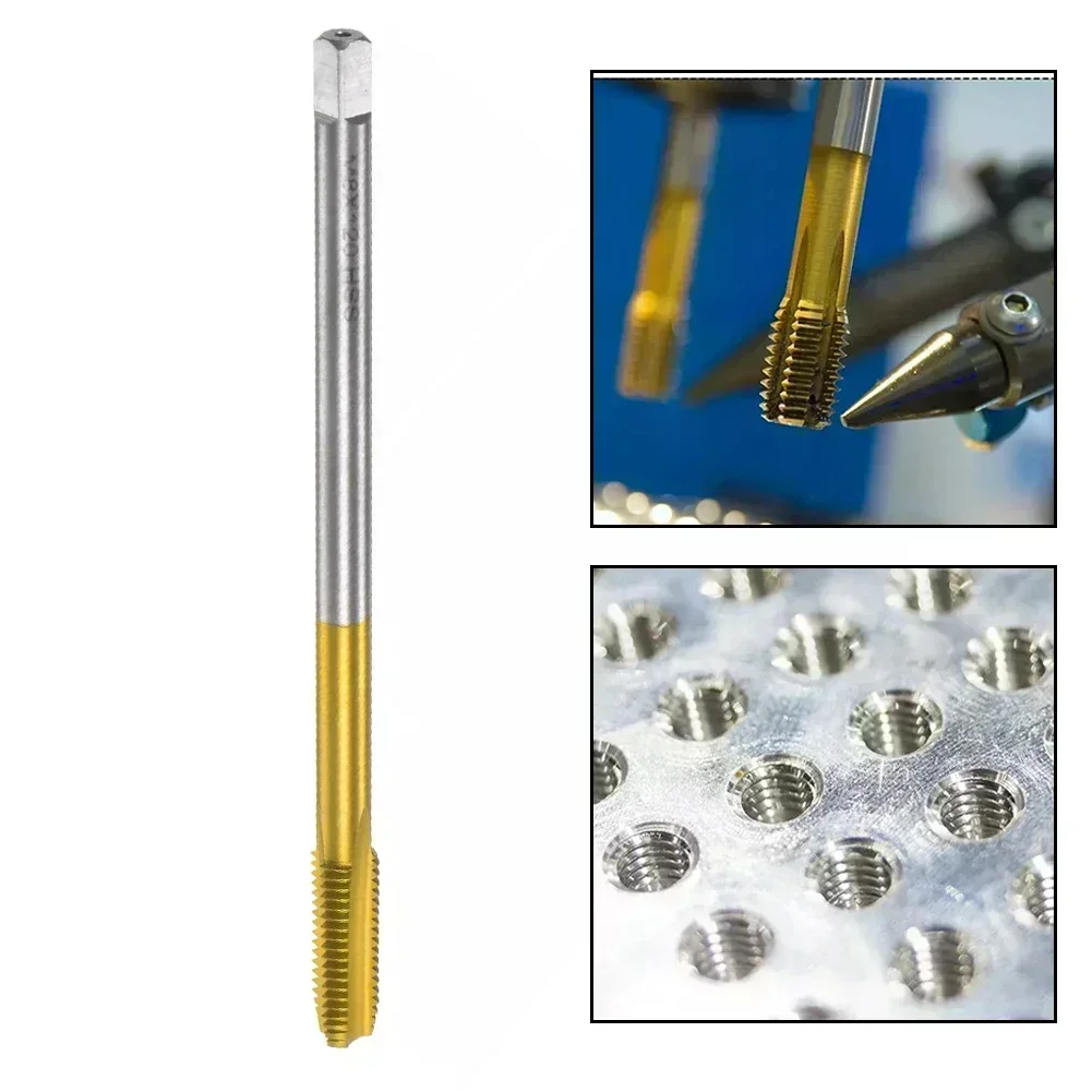 

HSS Metric Thread Tap Drill Bit M8 X 1.25 120mm Long Ti-Coated High Speed Steel Straight Flute CNC Hand Tools