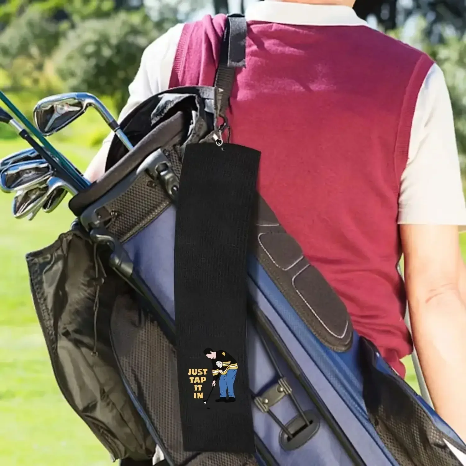 Happy Gilmore Golf Towel Large Size Super Absorbent QuickDry for Quick Cleaning Machine Washable Fits Any Golf Bag ，Gift For Dad