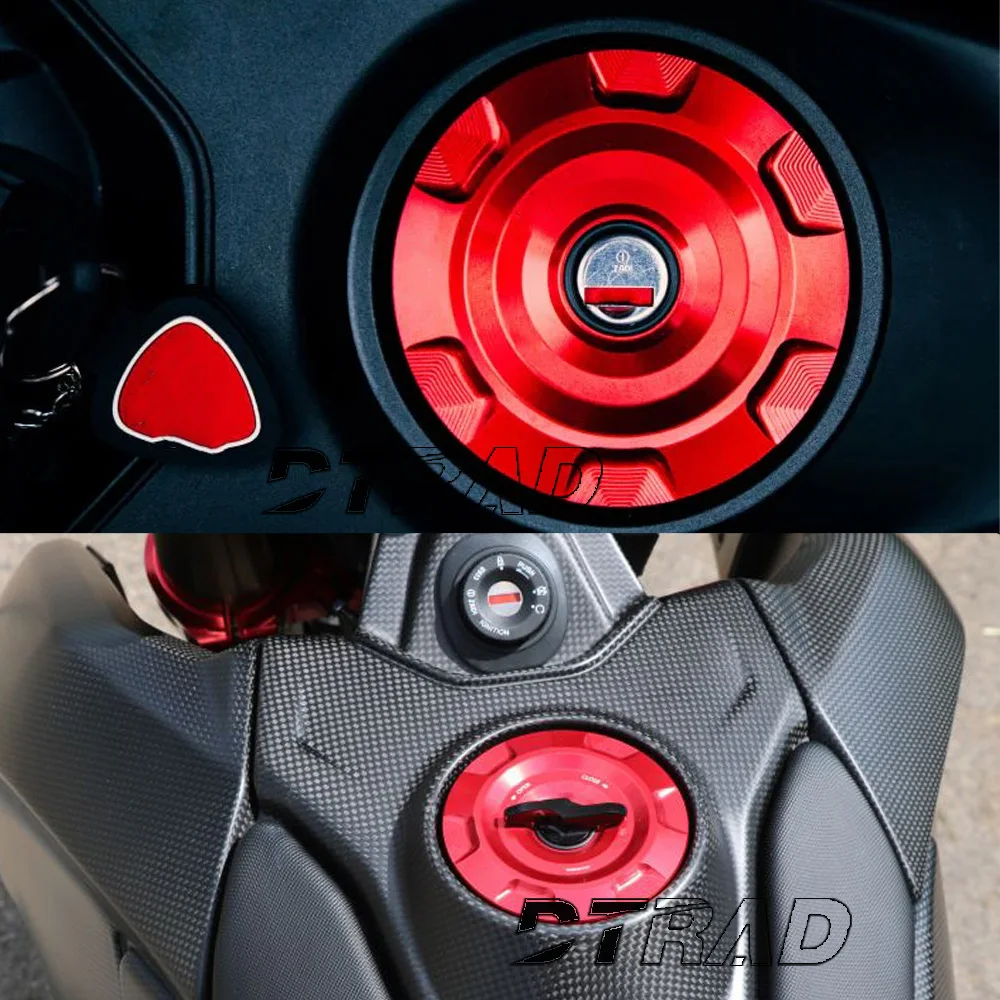 Motorcycle CNC Fast Gas Keyless Fuel Tank Cap For DUCATI Hypermotard 698 Mono RVE 2024-2025 Airbox Oil Plug Petrol Tank Cap