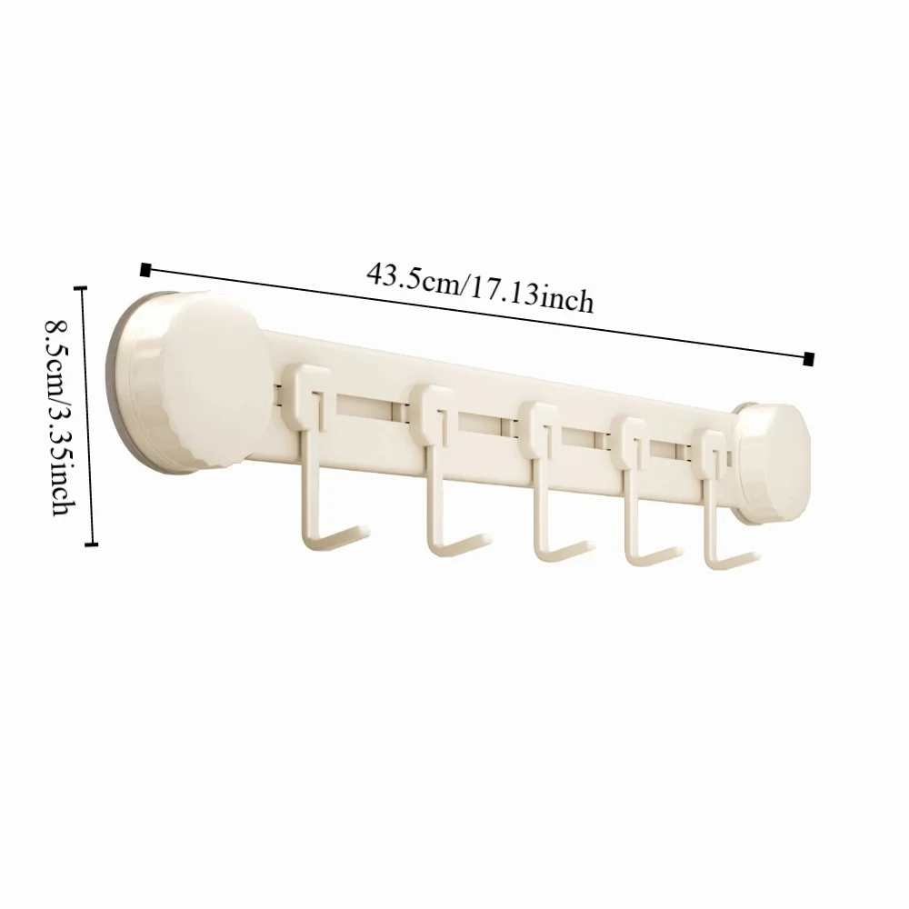 4/6 Hooks Vacuum Suction Cup Hooks No Drilling Wall-Mounted Hanging Clothes Hooks Removable Space Saving Kitchen Storage Hooks