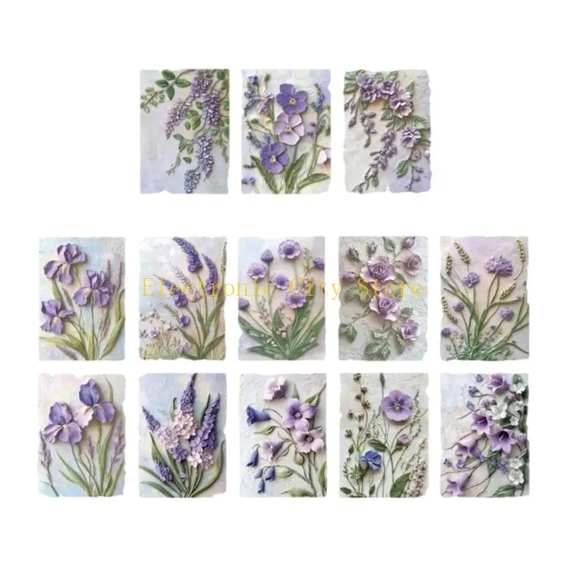 Carta per scrapbooking carta floreale in rilievo per scheda scrapbooking journaling che produce hu8d