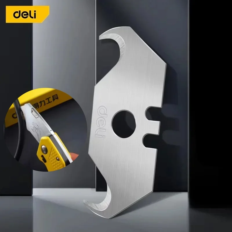 10/20/30/50 Pcs Hook Knife Practical Carbon Steel Blade Horn Shaped Art Knife Replacement Blade Wallpaper Cable Stripping Knife
