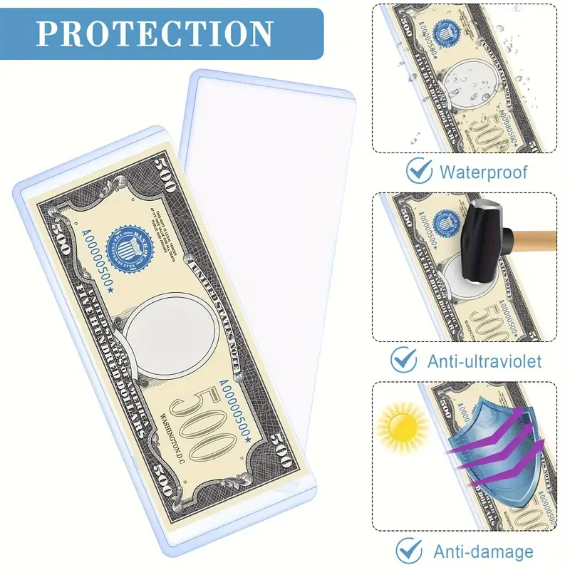 Imagem -04 - Waterproof Banknote Display Protection Cases Caixas de Armazenamento de Moeda para Colecionadores 10 Pack