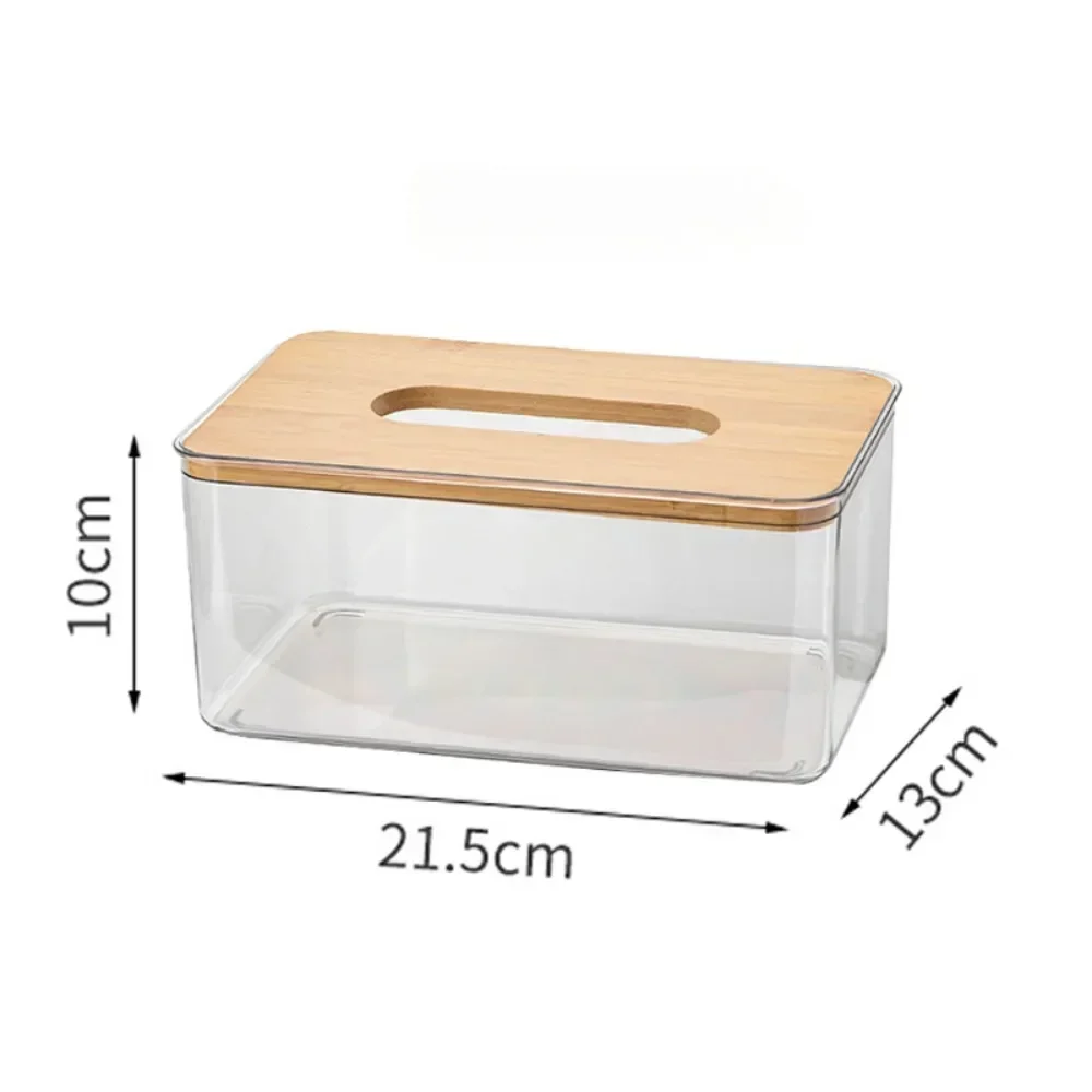 Transparent Tissue Box Napkin Clear Box Home Holder Durable And Sturdy Desktop Wooden Modern Creative Transparent Table Tissue