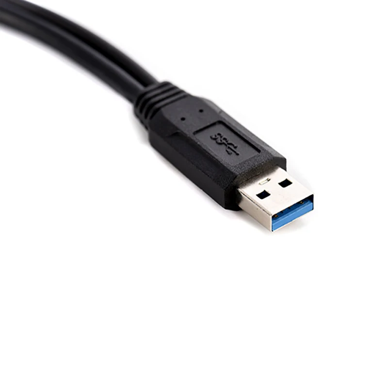 1PCS Universal USB 3.0/2.0 Male To Dual USB 3.0 Female Jack Splitter 2 Port USB Hub Data Cable Adapter Cord For Laptop Computer