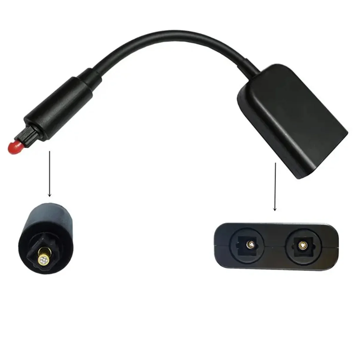 ¡Excelente! Convertidor de fibra óptica de 6 núcleos, Cable de fibra óptica de Audio 2 en 1 salida, adaptador de fibra óptica 1/2, distribuidor de fibra óptica de Audio