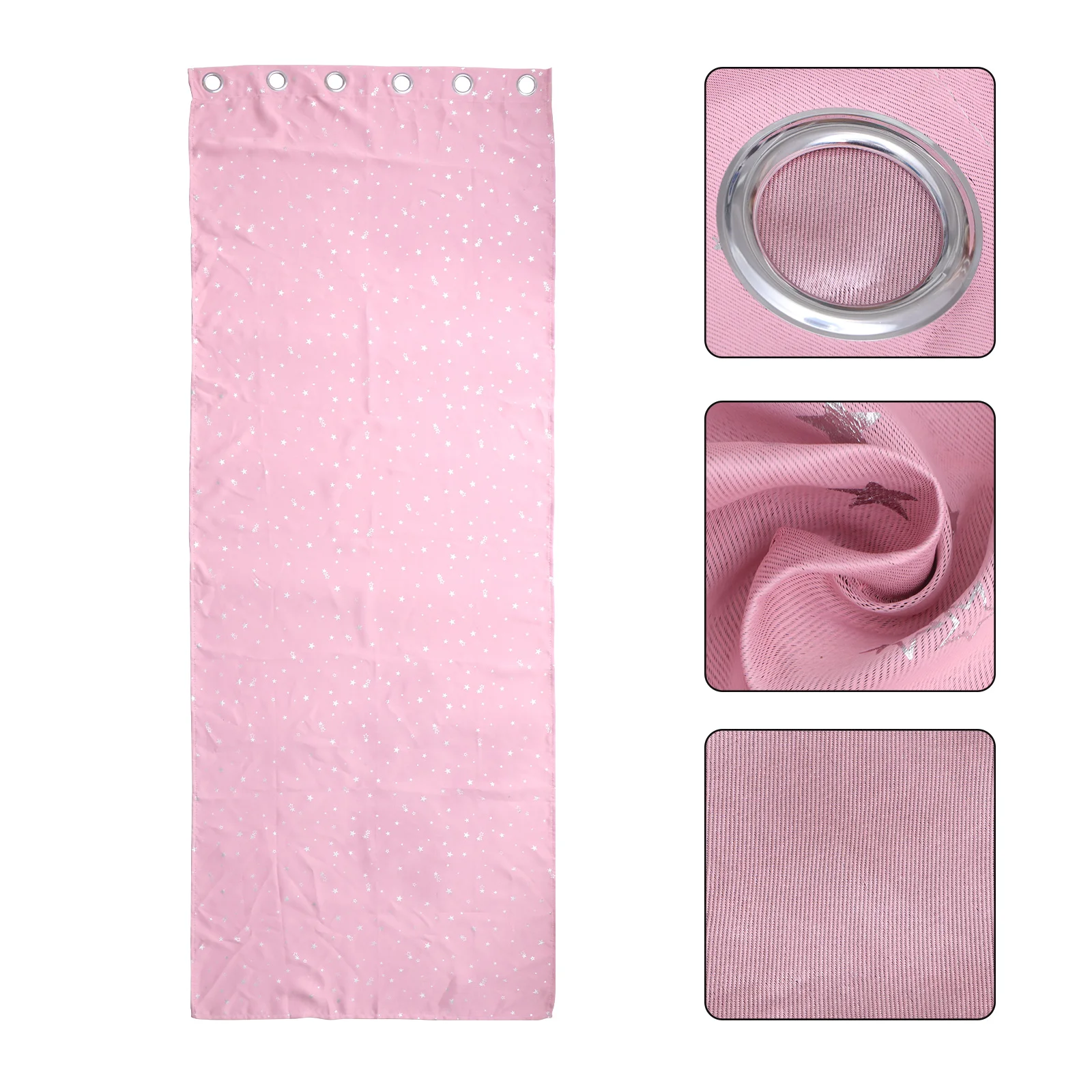 1 قطعة 100X250 سنتيمتر الوردي الفضة نجوم القمر طباعة البوليستر ستائر التعتيم الحرارية معزول نافذة الستار لغرفة المعيشة غرفة نوم #4