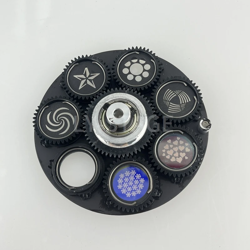 9.4cm Diameter Rotation Rotate Gobo Wheel With Patterns For LED 90W Moving Head Lights
