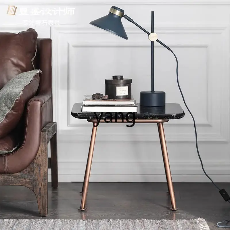 

LMM natural marble metal sofa side table