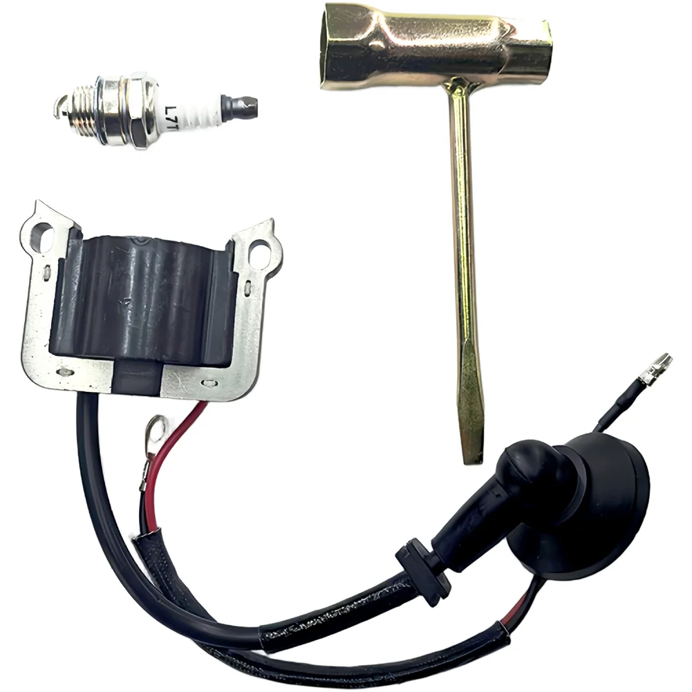 High Voltage Ignition Coil Power Tool Part 1E36F Ignition Coil Heat Resistant Material Metal And Rubber Build For Lawn Care