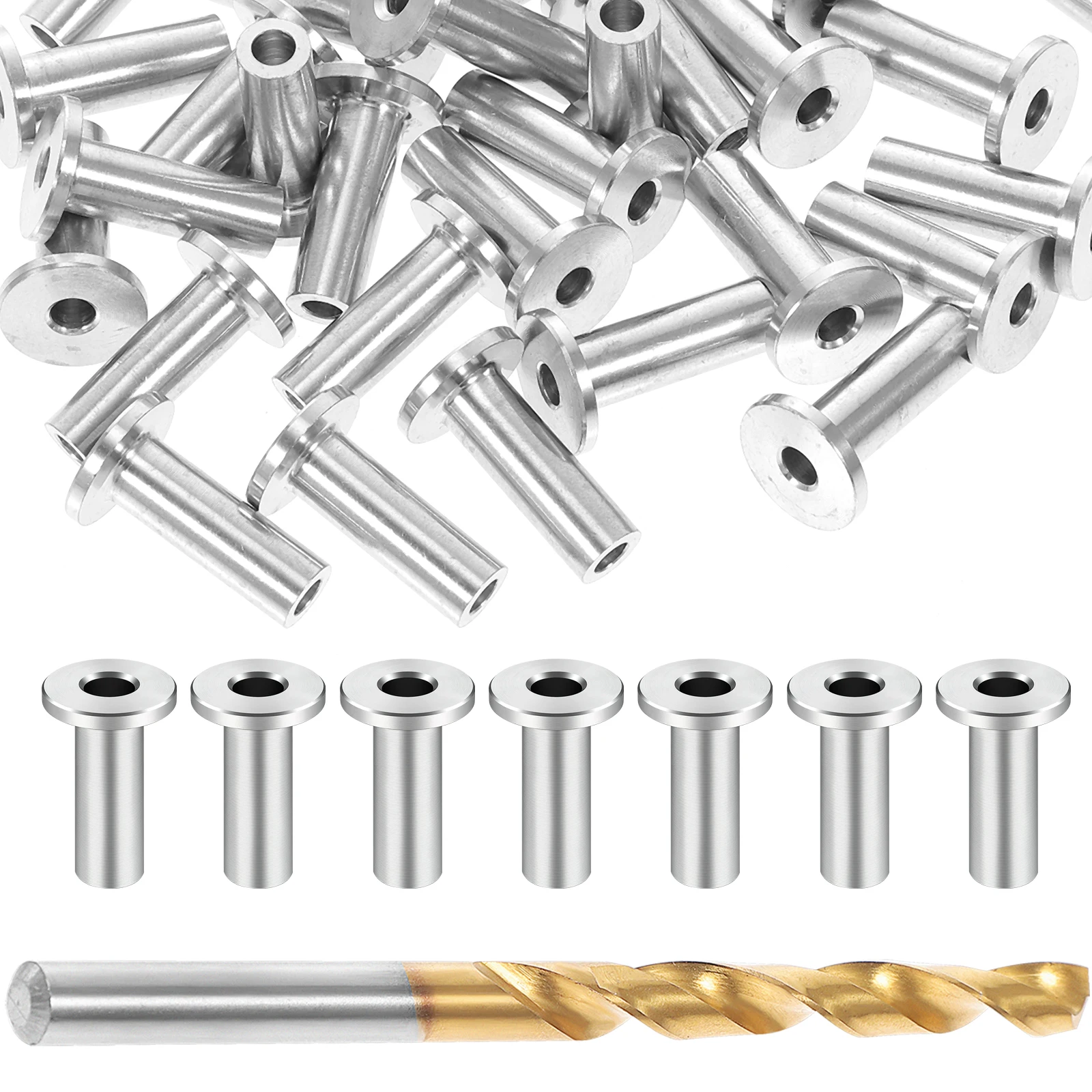 

Protective Sleeve Cable Railing Hardwares For Wood Posts Railing Deck Grommet Stainless Steel Wire Rope Siding Fence Wood Posts