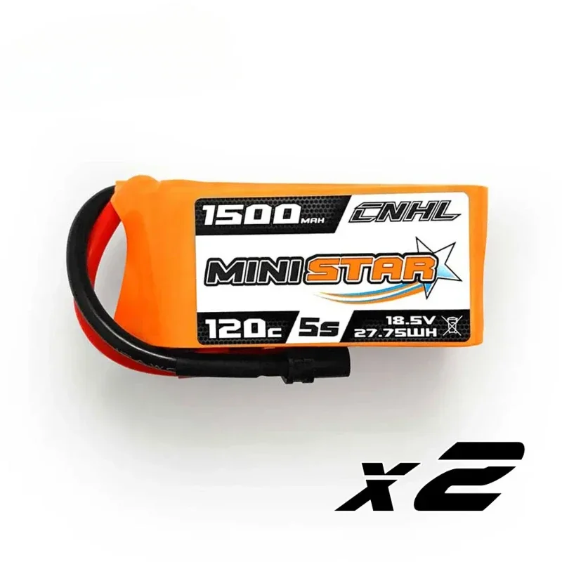 

2PCS 5S 18.5V Lipo Battery 1500mAh 120C With XT60 Plug Ministar For RC Airplane FPV Quadcopter Helicopter Drone Car Hobby