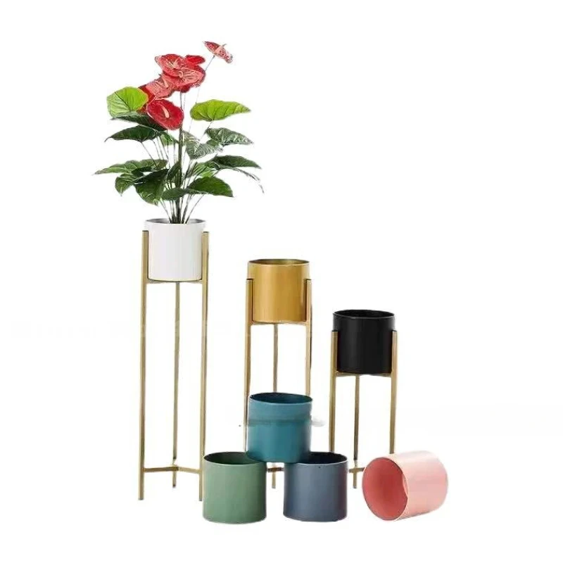 

Nordic iron Flower Rack Shelf Home Living Room Multi-layer Flower Shelf Metal Nordic Ins Floor Flower Shelf Plant Pot Rack