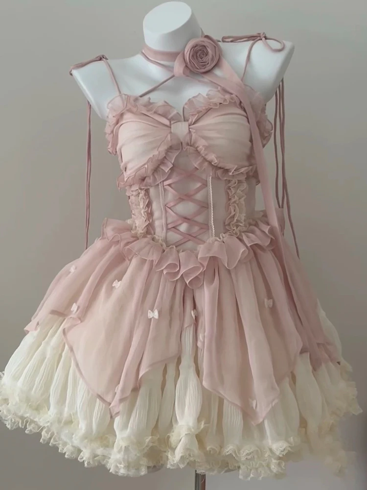 Gentle Ballet Style Lolita Dress JSK Flower Wedding on the Run