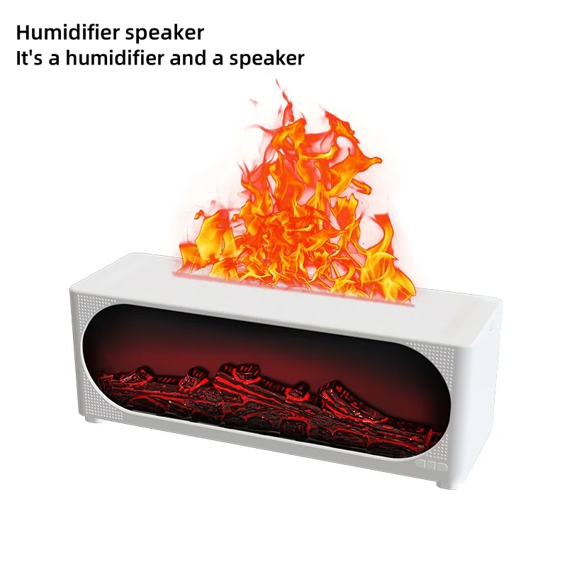 Air humidifier bluetooth speaker fireplace aromatherapy  oil diffuser color, with timer remote control, suitable for home use