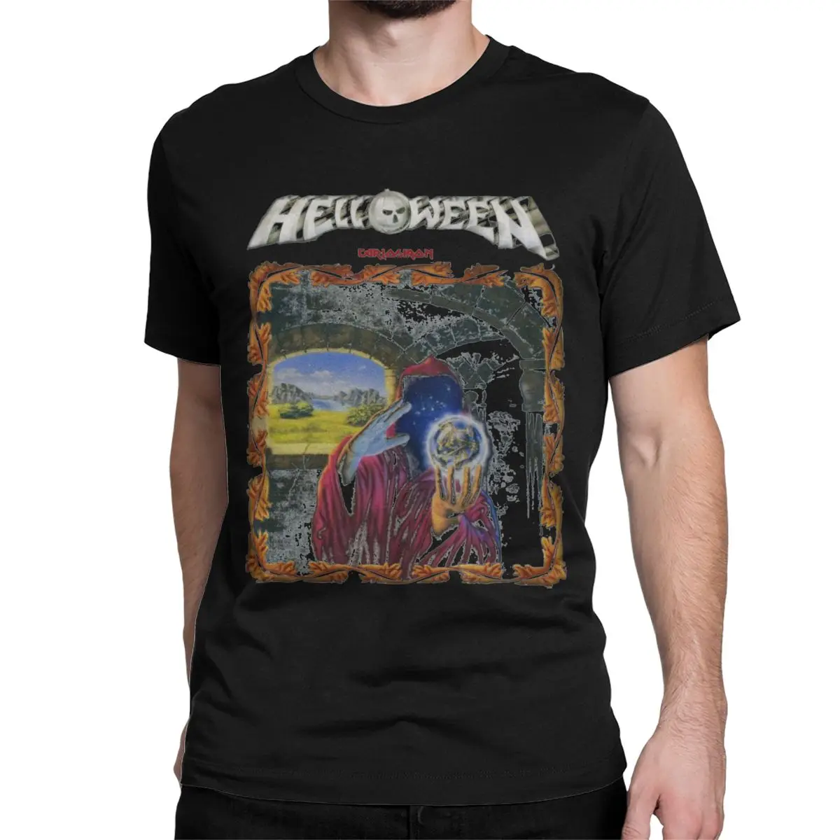 Novelty Helloween Punk T-Shirts for Men Women Pure Cotton T Shirt Keeper Of The Seven Keys Tee Shirt Plus Size Clothes