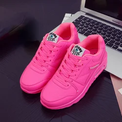 Hot Seller Women Fashion Sneakers Cushion Shoes Pu Leather Blue Shoes White Pink Outdoor Walking Jogging Shoes Female Trainers