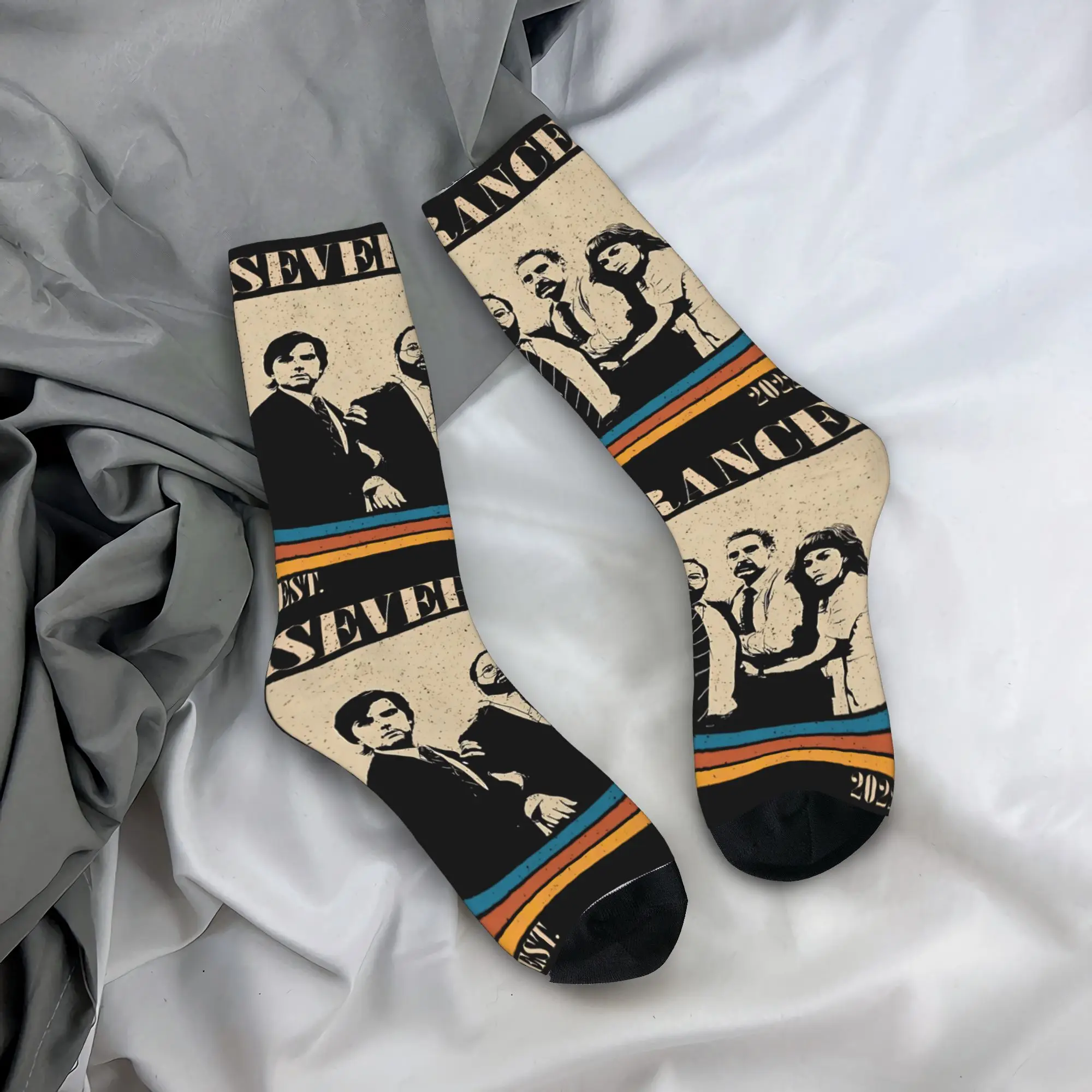 لومون الصناعات قطع التلفزيون الجوارب الشتاء جوارب مضحك الكبار الرجال الجوارب الناعمة الدافئة الرسم الدراجات عدم الانزلاق الجوارب