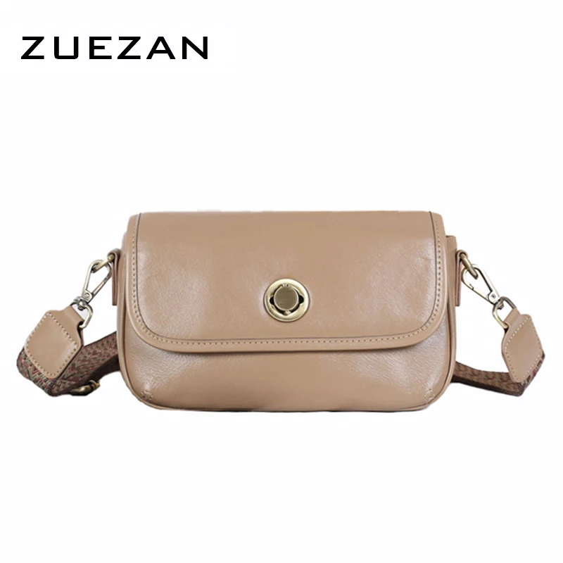 Vegetable tanned skin,100% Natural Cowhide,Female Flap Messenger Cross body Bag,Women Genuine Leather Shoulder Bag,D358