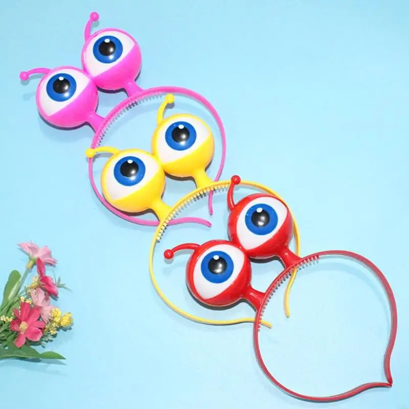 W8KF Ngoài Hành Tinh Nhãn Cầu Tóc Vòng, Nhấp Nháy Phát Sáng Đầu Đèn LED Lên Hairbands Phụ Kiện Tóc Phát Sáng Dự Tiệc Cho Trẻ