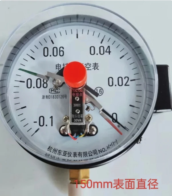 

YXC-150 электрический контактный вакуумметр с магнитным управлением, манометр 0,1-0 МПа, манометр отрицательного давления, верхние и нижние ограничения