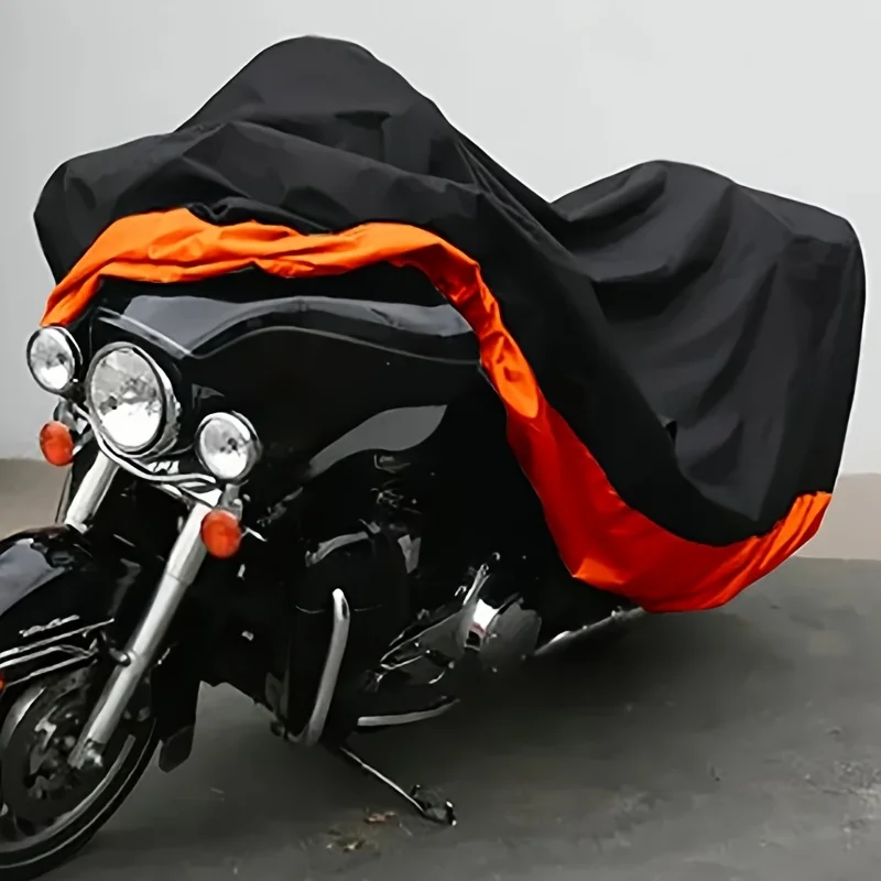 1PC XXXL motorcycle waterproof and sunscreen car cover Color blocked snow bike suit Motorcycle maintenance accessories