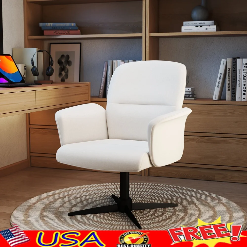 

Ergonomic Criss Cross Fabric Office Chair Adjustable Height Wide Seat Home Office Makeup Study Gaming 360° Swivel Support