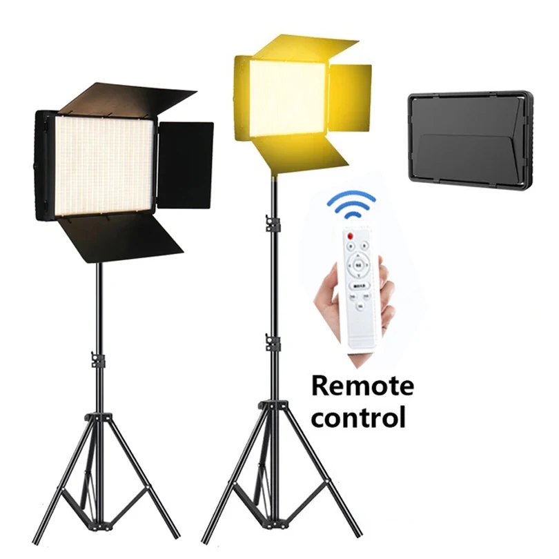 LED Photo Studio Video Light Recording Lighting Kit Photography Panel Photographi Lamp For Youtube Game Live 10inch Remote