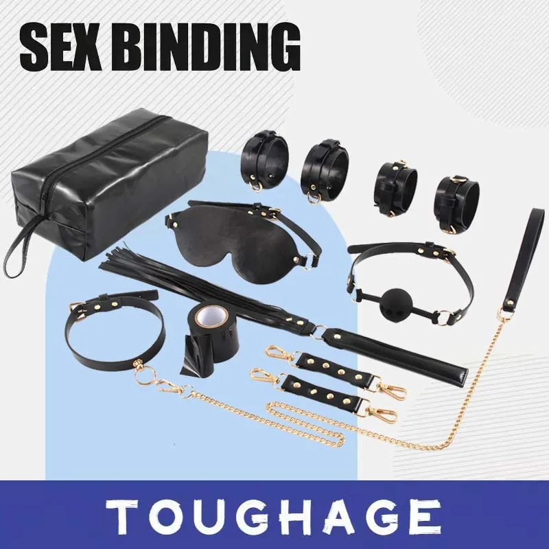 

TOUGHAGESM 8 Pcs SM Binding Sex Tools Bed Bondage Props Restraint Kit Fetish Sex Play Adult Game Fetish Exotic Accessories