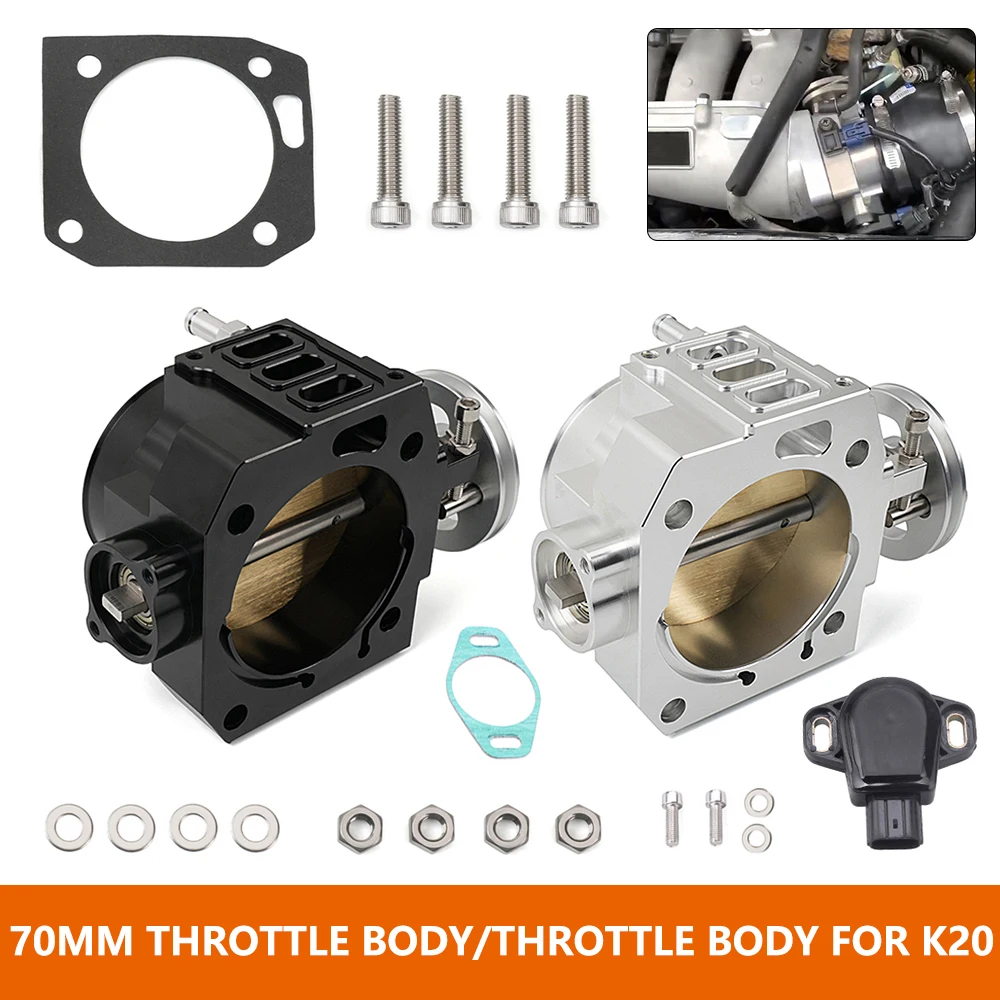 70MM Intake Throttle Body with TPS Throttle Body Position Sensor K-Series K20 K20A For Acura RSX DC5 Honda Civic SI EP3 FG FA