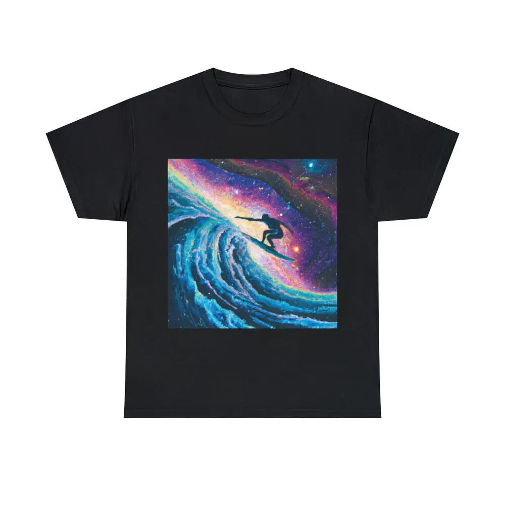 Surf Art T Shirt Cosmos Outer Space Silver Galaxy Surfer Universe For Man Woman Short Summer Tees Luxury Brand