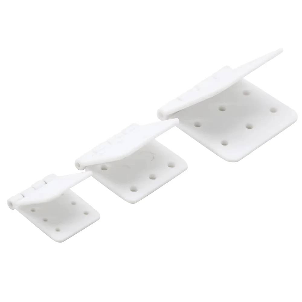 20PCS/Lot Nylon Pinned Hinges 3 Sizes(20x36mm 16x29mm 12x24mm) For RC Airplane Plane Parts Model Replacement