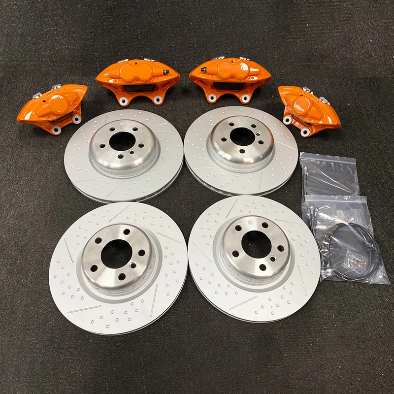 

racing MP brake system, front four-piston brake calipers 370MM , rear two-piston 345MM , X3 X5 E36 E46 E90 F30 E39