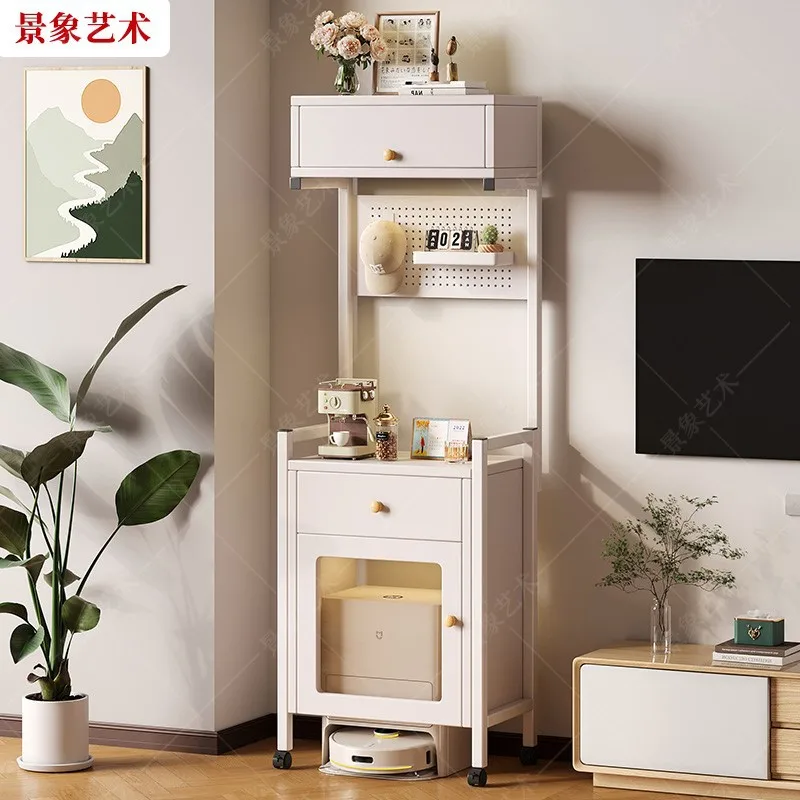 Sweeping robot, shelf base station living room TV cabinet storage shelf next to washing machine simple and movable side