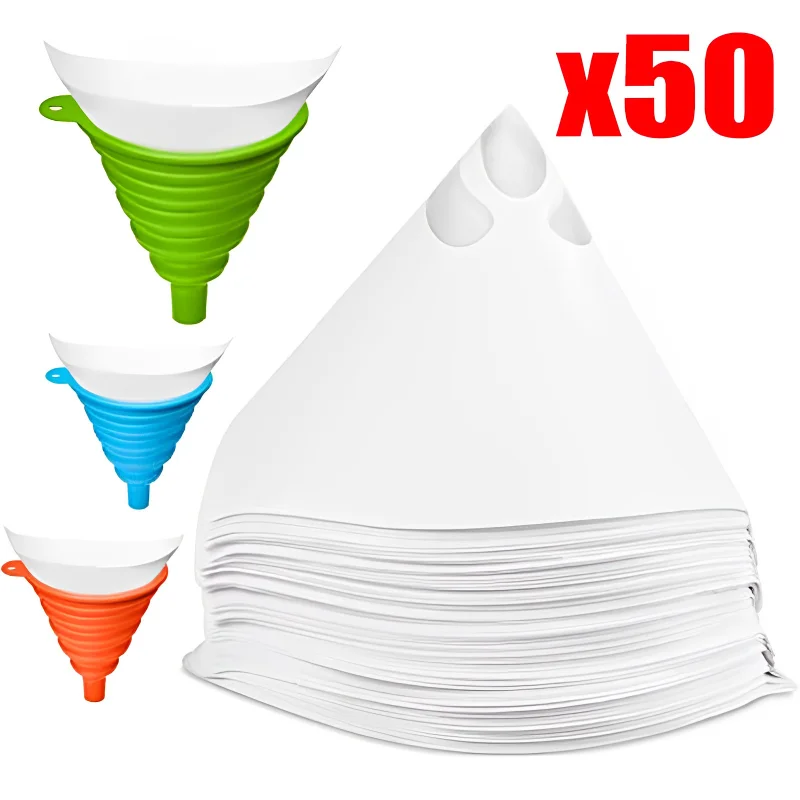 Car Paint Mesh Paper Filter Purification Filter Funnel Disposable Paint Filter Cone Filter Funnel Nylon Micron Paper Funnel Tool