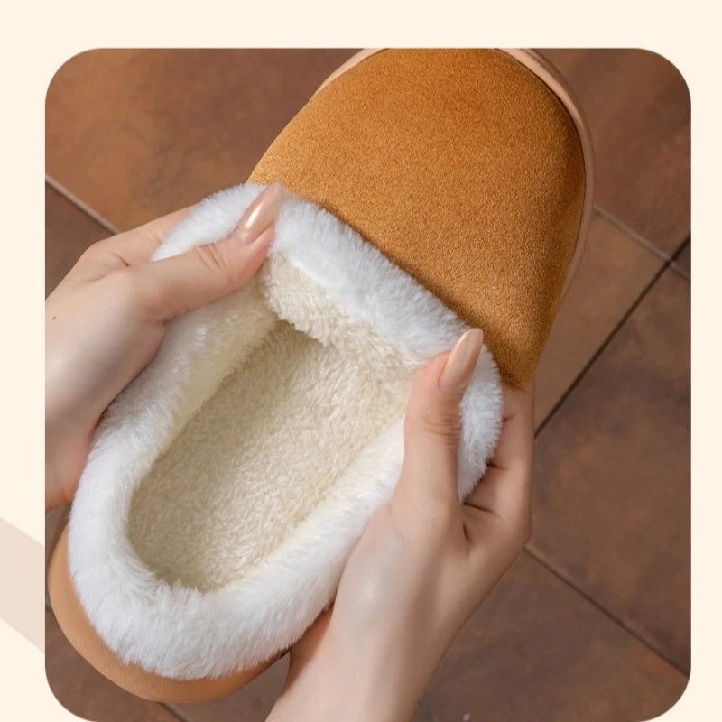 2025年冬 シンプルでおしゃれな綿製滑り止め厚底暖かく快適なホームスリッパ アウトドア綿製スリッパ