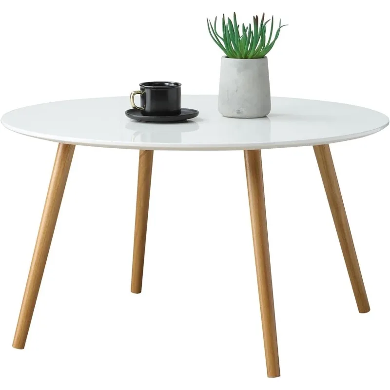 Concepts Oslo Round Coffee Table, Glossy White US(Origin)