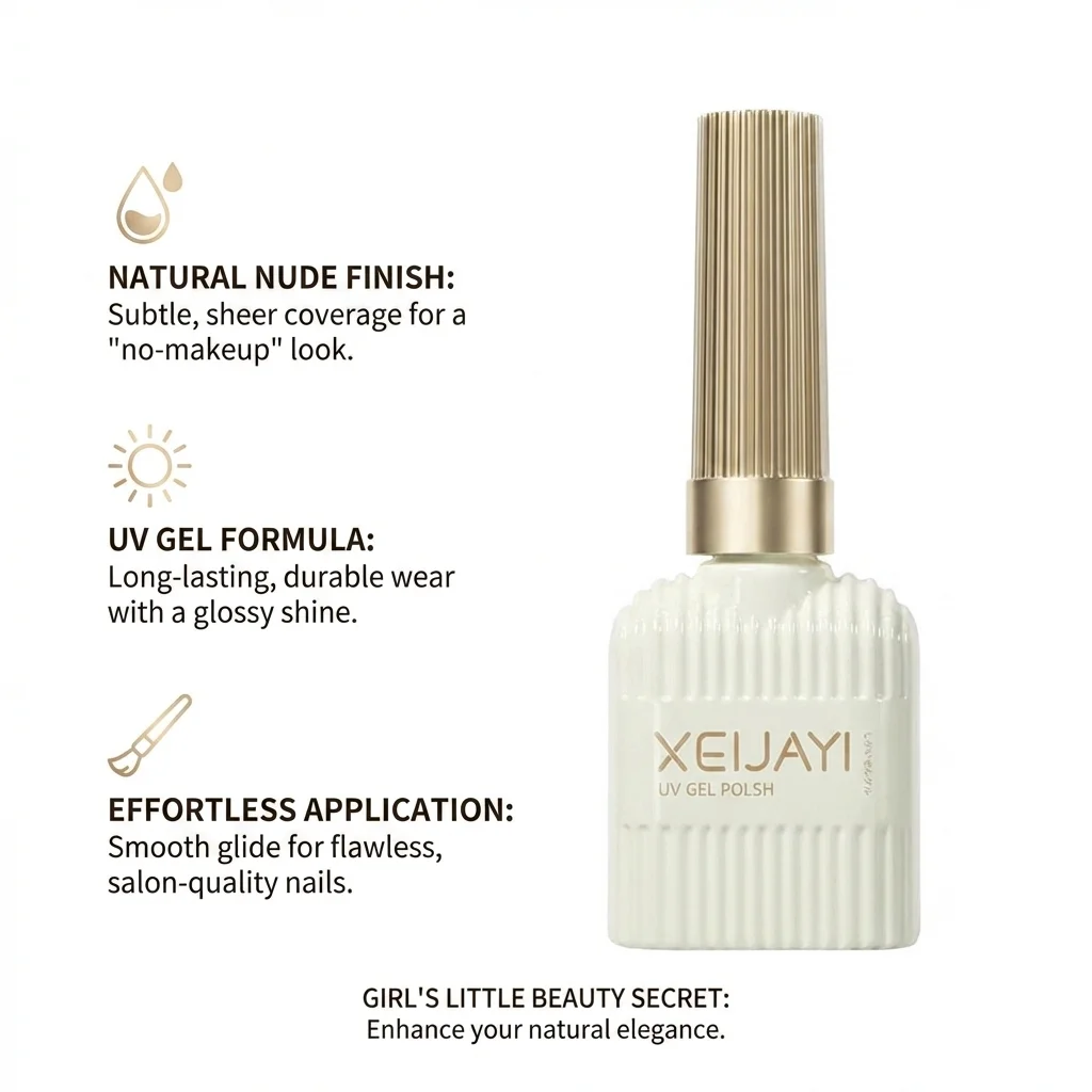 Neue Trendige Nude Gel-Nagellack-Serie Hautfreundlich Aufhellend Abziehbarer UV/LED Gel-Lack für Maniküre Zuhause Salon DIY – Detail 7