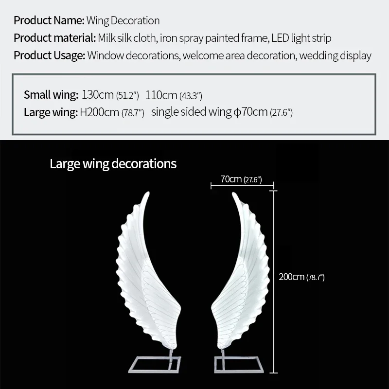 SEAN lampu dekorasi LED Modern, lampu dekorasi LED untuk panggung pesta bersinar sayap WAngel