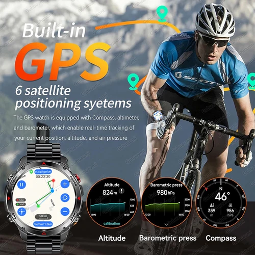 Imagen 2 del producto 2025 nuevo mapa GPS navegación reloj inteligente hombres mujeres pantalla Amoled 3ATM impermeable deporte SmartWatch brújula NFC BT llamada relojes hombres