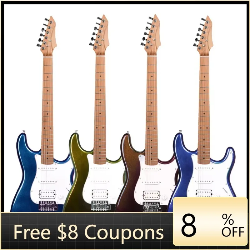 

STLF Wholesale Color Shift Custom Color Changing HSS Electric Guitar OEM/ODM Accepted 4 Finishes Available 24 Frets for Shreddi