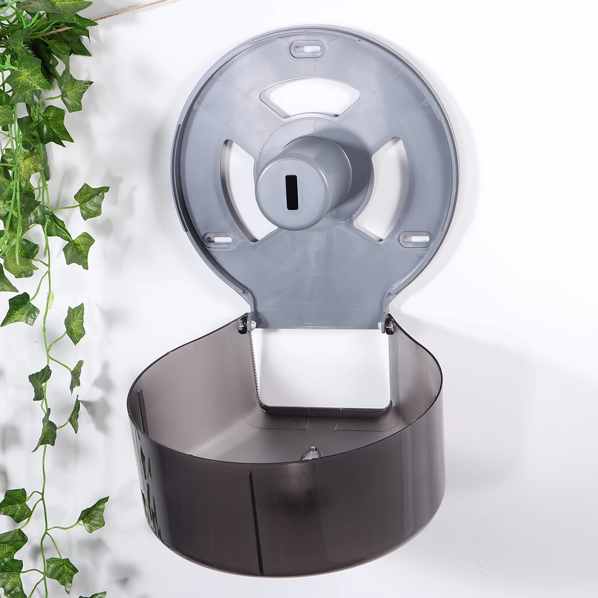 

Wall Tissue Box Holder Black Toilet Paper Toilet-roll Holders Towel Dispenser Round Big