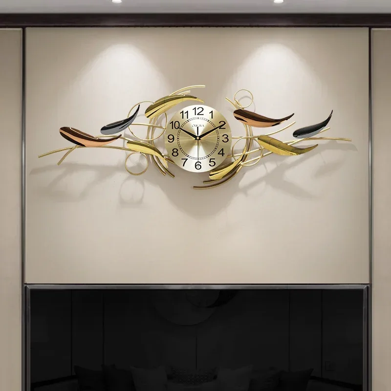Simple Restaurant Clock Wall Art Mural Chinese Vintage Korean Kitchen Modern Wall Watch Creative Horloge Murale Home Decorations