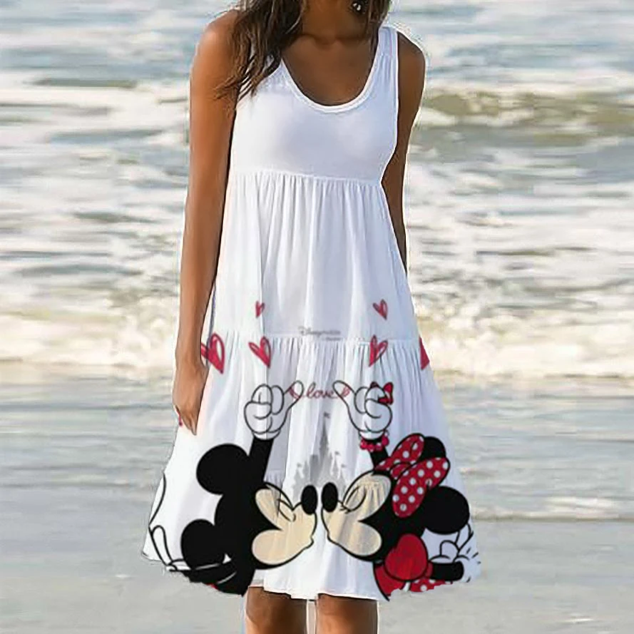 Sexy Dress Skirt Beach Wear Women 2024 Women\'s Clothing Disney Fashion Summer Dresses 2024 Loose Traf Elegant Gown Long Holiday