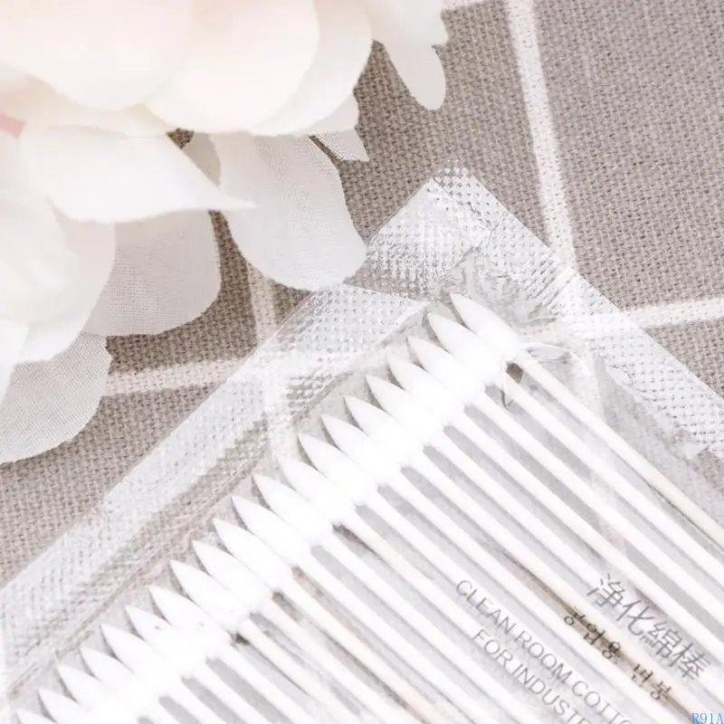 R91A 25x Хлопковая одноразовая очистка палочек для порта зарядки для наушников