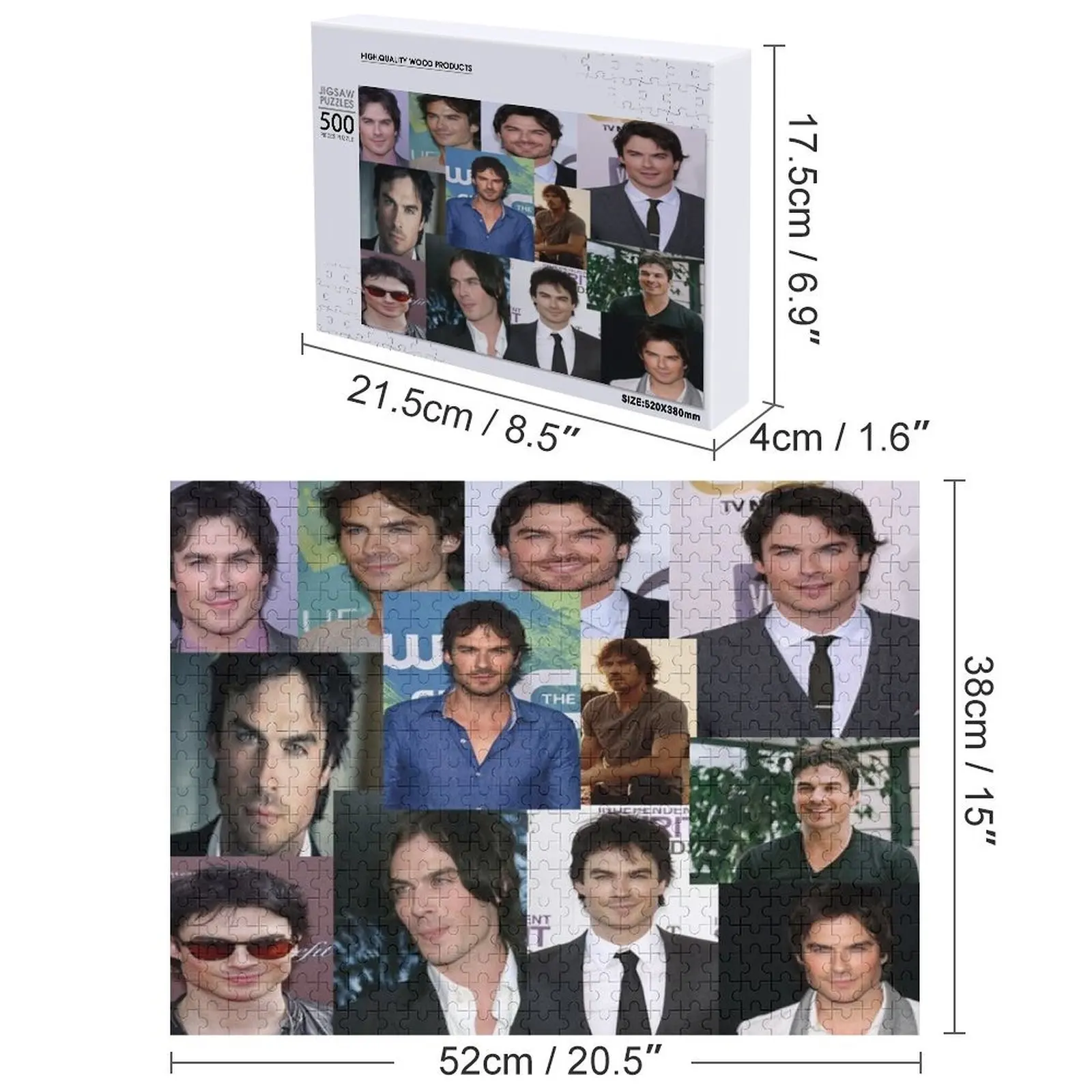 Ian somerhalder Puzzle Nom personnalisé Image personnalisée Jouets personnalisés Puzzle
