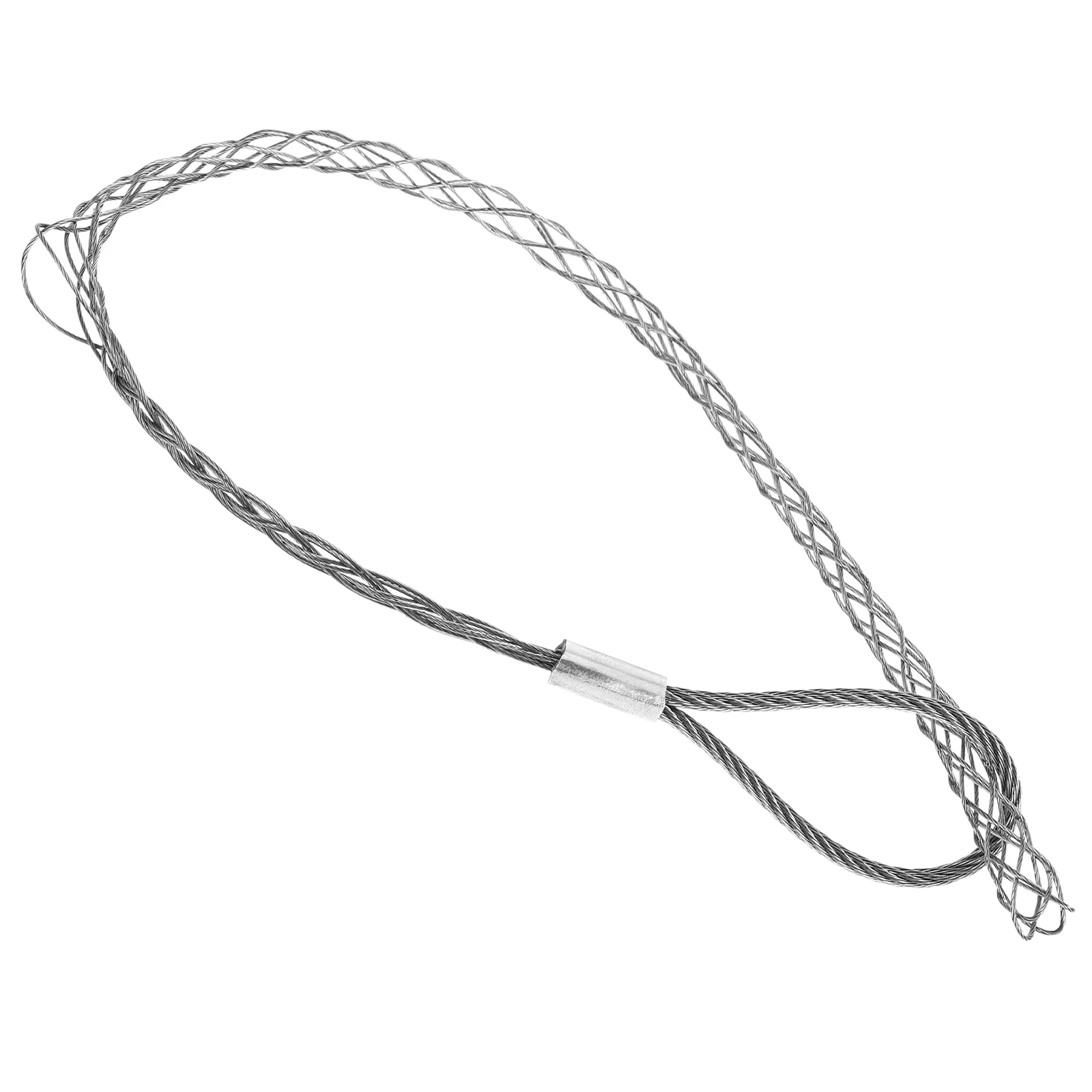 

Power Conductor Mesh Sleeve Cable Puller Steel Wire Durable Electrician Helper Swivel Connector Secure Grip Fence Tightener
